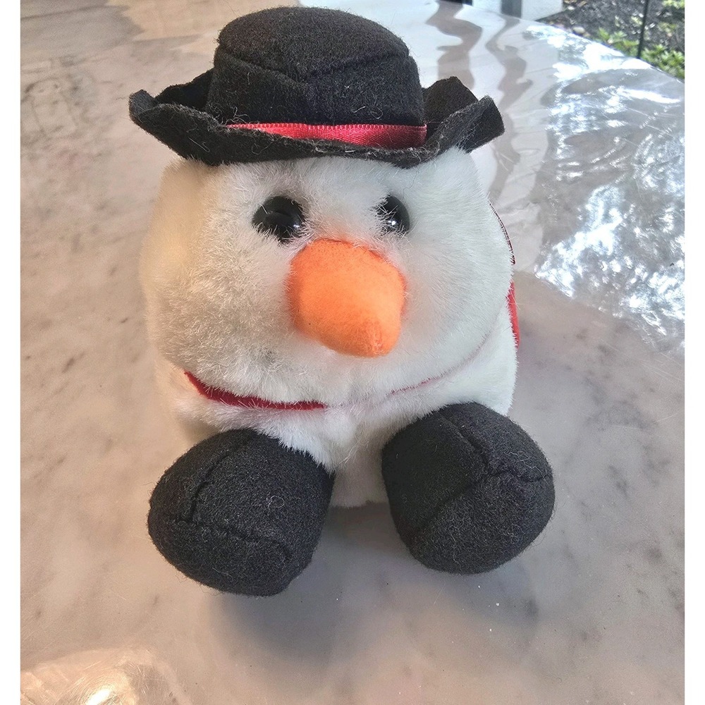 #1576 NWT Retired Swibco Puffkins Flurry the Snowman‎ Plush DOB12/01/97